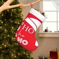 thumbnail image 2 of Cauagu Saying Ho Ho Ho for Christmas Stockings,1-Pack Large Xmas Stocking Holiday and Farmhouse Stocking Fit for Christmas Holiday Party Decoration(17.7*11 Inch), 2 of 7