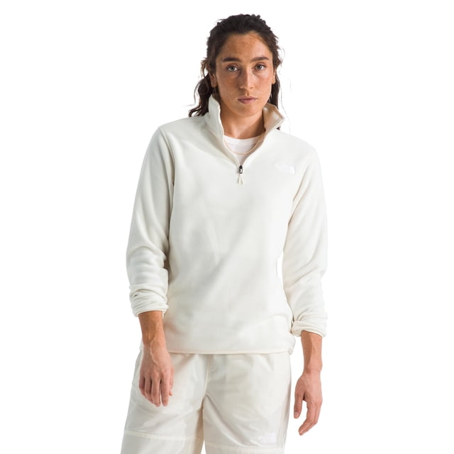 Chaqueta The North Face Glacier Fleece con cierre de 1/4, blanca, talla XL