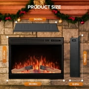 KISSAIR 39” Electric Fireplace Insert 750W 1500W Touch Screen with Remote Control
