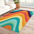 thumbnail image 1 of 2x3 Rainbow Rugs for Entryway Bedroom Living Room, Colorful Throw Area Rug for Home Decor, Soft Machine Washable Non Slip Low Pile Indoor Carpet DTSX1023, 1 of 7