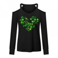 thumbnail image 3 of Patlollav Womens Long Sleeve T-Shirt Autumn Valentine'S Day Print Cold Shoulder Loose Blouse Tops, 3 of 6