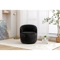 thumbnail image 2 of Jopath Swivel Accent Armchair, Barrel Chair With Black Powder Coating Metal Ring Chenille Fabric Accent Chair for Living Room Bedroom Reading Waitingroom Black, 2 of 9