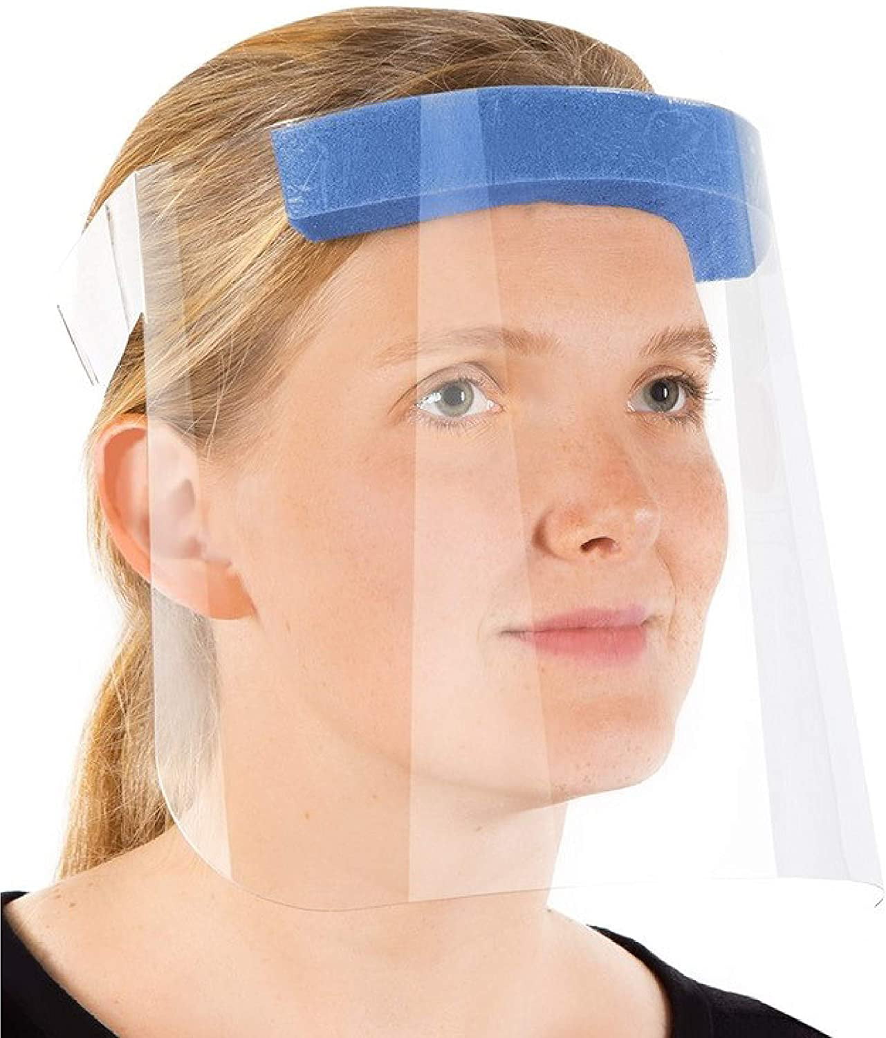 2 Face Shield Adjustable Headband for Adults Clear Visor Face Cover Adjustable 
