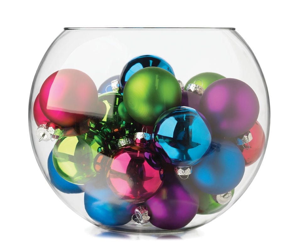 Libbey Glass 3.9" x 4.9" Footed Bubble Ball