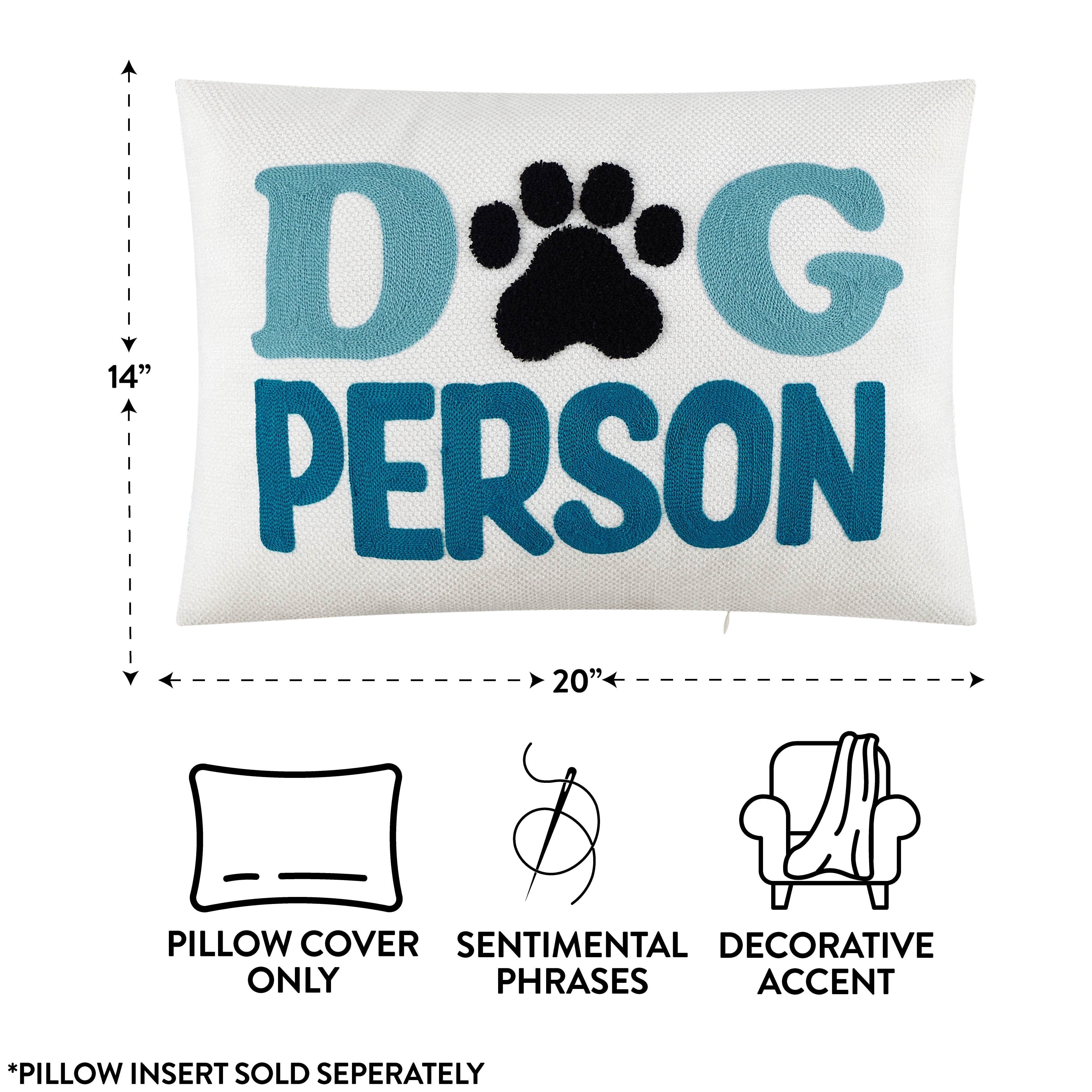Mainstays 14"x20" Dog Person Decorative Throw Pillow Cover