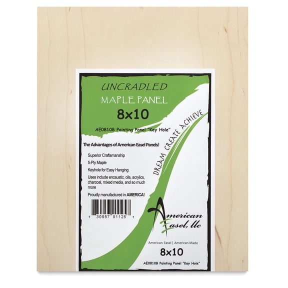 American Easel Maple Panel - 8" x 10", 1/2" Profile, Keyhole