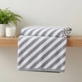 thumbnail image 5 of Unique Bargains Striped Absorbent Quick Dry Pure Cotton Bath Towel Grey 55" x 28", 5 of 6