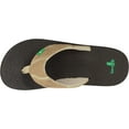 thumbnail image 5 of Men's Sanuk Fault Line Thong Sandal Tan/Brown Synthetic Nubuck 12 M, 5 of 6