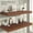 Walnut, variant on 12 Inch Deep Floating Shelves, 16 x 12 inches Wall Shelf, Large Rustic Wood Display & Storage Shelves for Fireplace Mantel, Black - 2 Pack