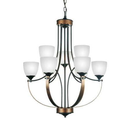 cwi lighting solis 9 light shaded chandelier walmart com