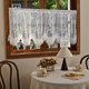 thumbnail image 3 of Nvzi Cortinas para ventanas de cafetería, cortinas blancas cortas de 2 secciones para cocina, cortinas opacas con bolsillo para barra de 200x55cm, cortinas decorativas para ventanas pequeñas., 3 of 5
