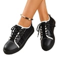 thumbnail image 4 of EKVAHL Women's Lace Up Mesh Sneakers, Cushioned Mesh Tennis Shoes, Insole Office Daily Walking Shoes Black, 4 of 5