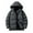 Dark Gray, variant on Xunlbb Men Jacket Winter Clearance, Men's Winter Hooded Down Jacket Zipper Cardigan Pocket Long Sleeve Padded Jacket Coat M-3XL