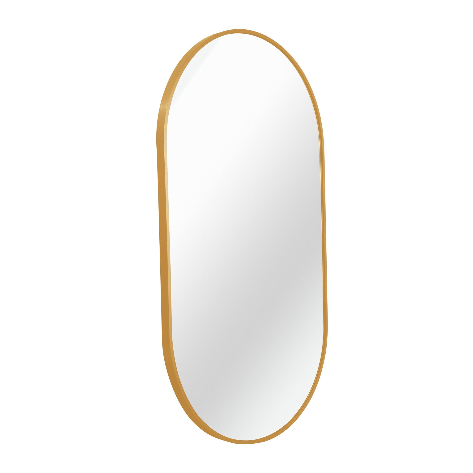 Noble House 20"x28" Oval Metal Wall Mirror, Vanity Mirror for Bathroom, Bedroom & Living Room, Gold