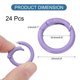 thumbnail image 2 of Uxcell 24 Pcs Anillos O de Resorte de Disparo, Clip Redondo de 0.6 Pulgadas, Anillos de Metal Pequeños Soldados Multiusos, Púrpura, 2 of 6