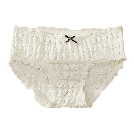 

Panties For Women Pleated Little Fresh Cotton Briefs For With Wooden Edging Breathable Briefs For Girls Underwear