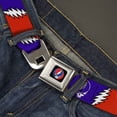 thumbnail image 2 of Grateful Dead Belt, Seatbelt Buckle Belt, Steal Your Face Lightning Bolt Repeat Red White Blue, 34 to 52 Inches, 2 of 9