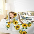 thumbnail image 4 of Manfei Rustic Flower Sunflower Bedding Comforter Set,Ship Anchor Twin Comforter Sets,Yellow White Bedding Set For Girls Boys,Super Cozy Room Decor,2 Pieces, 4 of 8