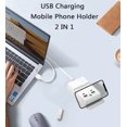thumbnail image 2 of Soporte De Carga Para Iphone 15 Pro Usb Hub 4 Puertos 5 Pies Con Soporte Para Teléfono Con 2 Puertos Usb Y 2 Puertos Usb C Extensor Compatible Con Iphone 15 Pro 14 13 12 11 Pad Galaxy O Dispositivos U, 2 of 5