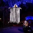 thumbnail image 7 of Halloween Hanging Ghost Voice Control Activated with Light & Sound, Motion Sensor Skeleton Horror Decoration for Indoor Outdoor Porch Yard Scary Party Props, 7 of 7