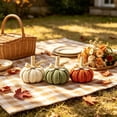 thumbnail image 5 of Cififendec Thanksgiving Knitted Pumpkin Set of 3, 3.94", Hand Woven Fabric Pumpkin Decor for Fireplace Mantel Tabletop Indoor Home Decor, 5 of 6