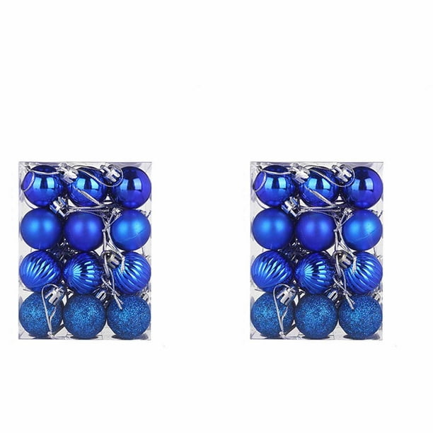 2 bolas decorativas para árbol de Navidad de 3 cm, 2 unidades, 24 unidades, para colgar en el hogar, fiestas, etc.