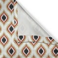 thumbnail image 5 of Ambesonne Ikat Grommet Curtain, Peacock Tail Oval Pattern, 50" x 96", Cream Vermilion Black, 5 of 6