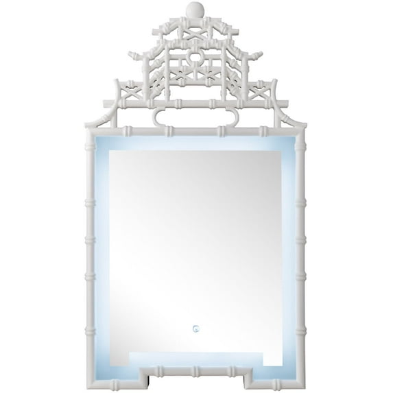 James Martin 880-M28-BW Crawford 28" Wall Mounted Mirror In Bright White