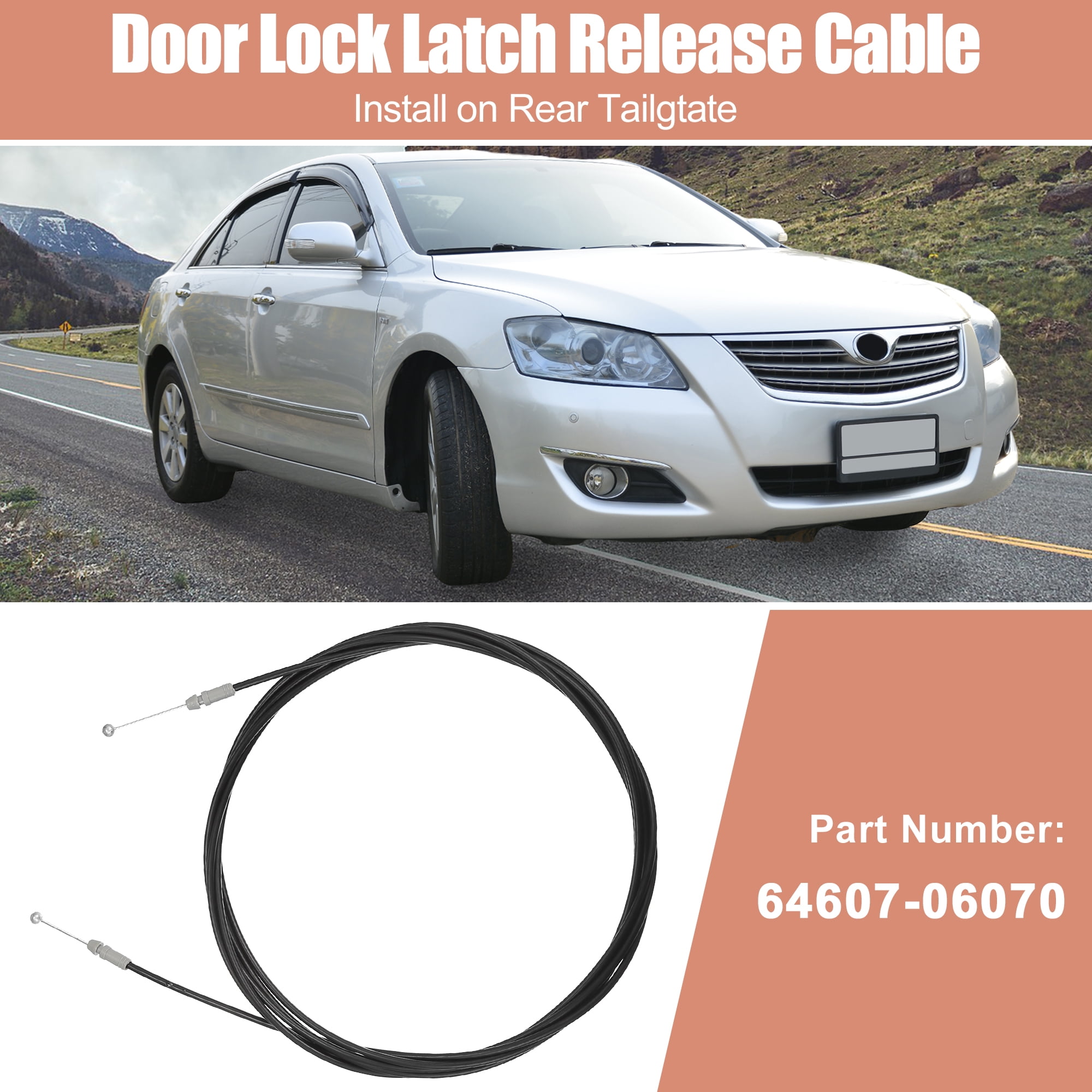 Unique Bargains Trunk Lock Latch Release Cable for Toyota Camry 2007-2011