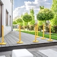 thumbnail image 2 of Giantex 6PCS Plastic Stanchion Set, Practical Crowd-Control Stanchion w/5 Detachable Chains & Sturdy Domed Base, Security Barrier Posts Chain Divider for Indoor & Outdoor (Yellow), 2 of 8