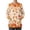 Autumn Maple Leaves, variant on Bow Print Polyester Medical Scrub Jackets Women Comfortable Polyester Scrub Jacket Long Sleeve for Nurses Students Assistants Nurse Uniforms Soft Breathable