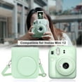 thumbnail image 3 of Étui Compatible pour Instax Mini 12, Étui de Transport en Cuir PU pour Fuji Instax Mini 12 avec Bandoulière Réglable - Vert Menthe, 3 of 4