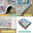 thumbnail image 6 of Mandala 8x10 Rug – Ultra Soft Moroccan Area Rug for Bedroom, Office & Kitchen | Boho Accent, Non-Slip Machine Washable Rug for Home Decor – Multi Color, 6 of 8