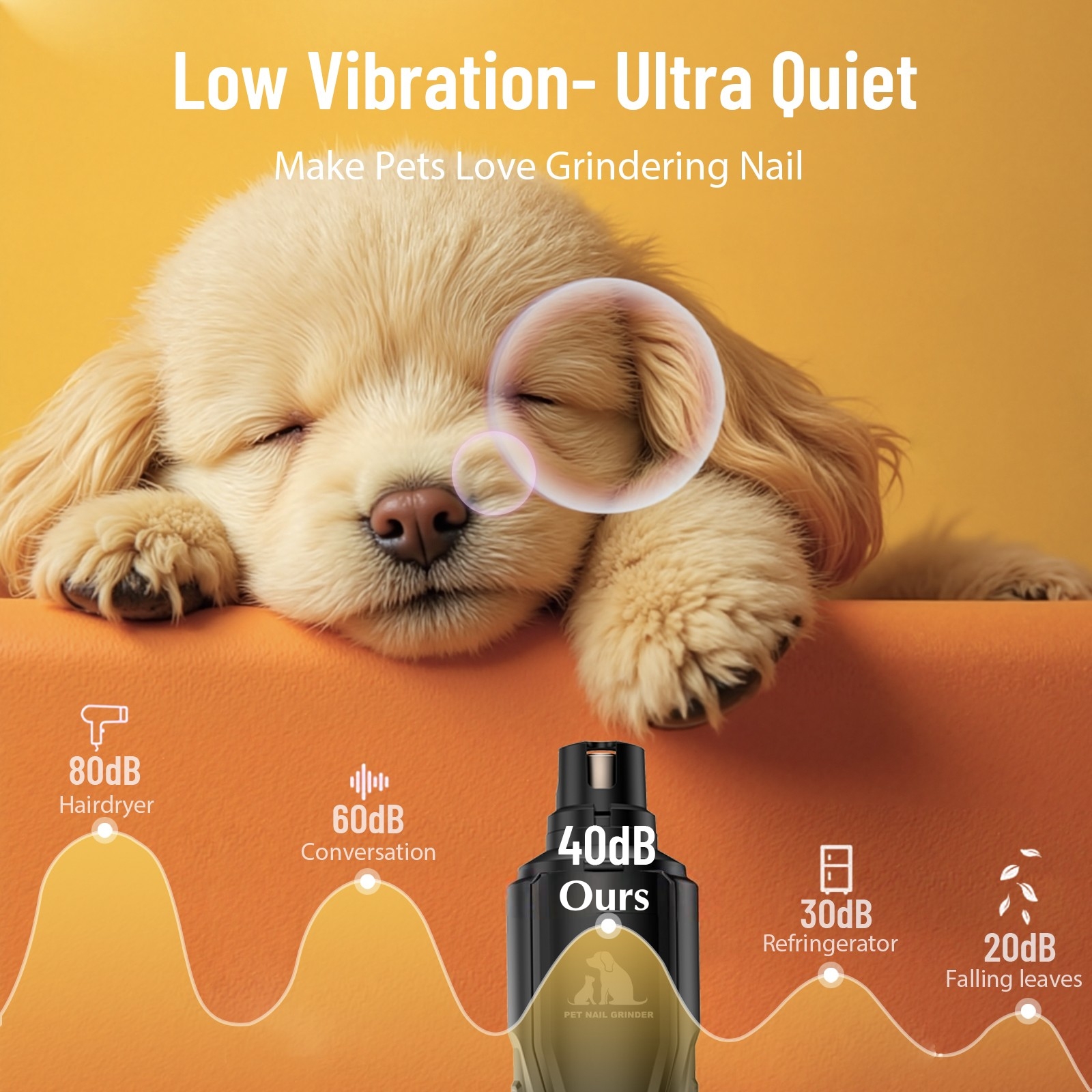 Skdwakiz Professional Pet Nail Grinder with Dual LED Lights photo 3