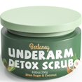 thumbnail image 1 of Desintoxicación y exfoliación de axilas con manteca de karité y coco Exfoliante de 8.82 oz con ingredientes naturales para eliminar el olor Limpieza profunda y exfoliación también para piernas Rodilla, 1 of 5