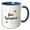 Blue/White, variant on 3drose, Motivational Quote Bee Awesome with Honeybee, 11oz Two-tone Black Mug