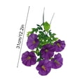 thumbnail image 3 of Artificial Petunia Flowers 50 Stems 13 Inch UV Resistant Fake Petunia Bouquet, Realistic Faux Floral Bundle for Outdoor Garden Patio Window Box Hanging Basket Home Decor, 3 of 6