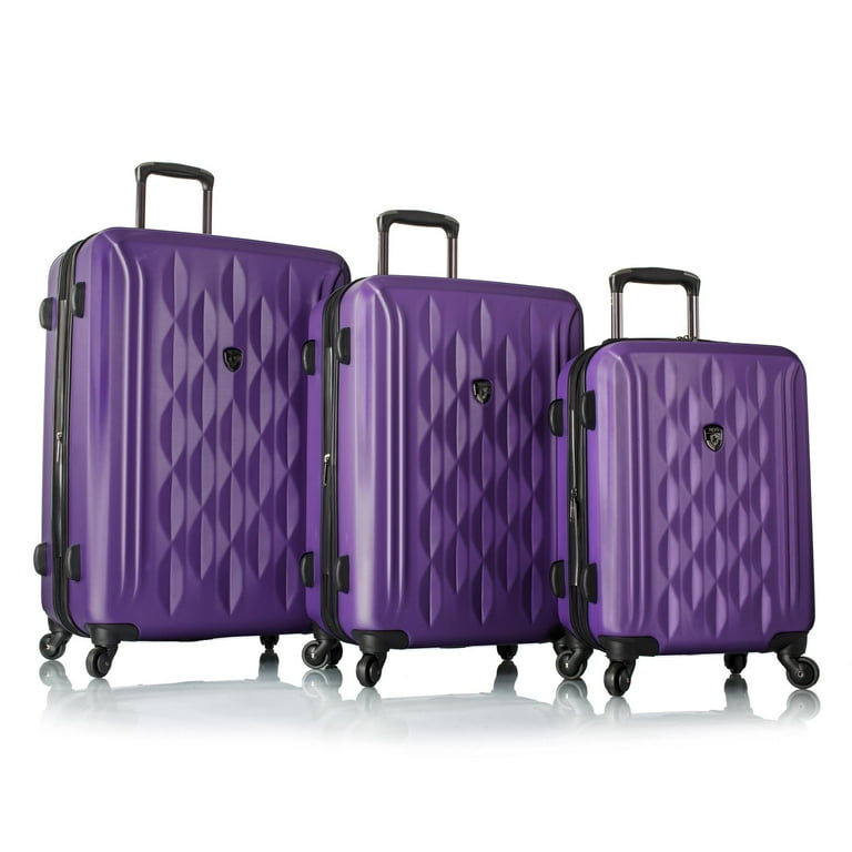 Heys America Scala Piece Rolling Luggage Set, Purple