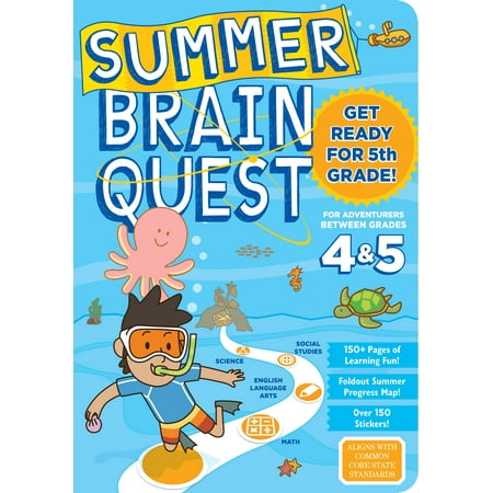 5 Paperback Books - Summer Brain Quest: Between Grades 4 & 5 - Paperback