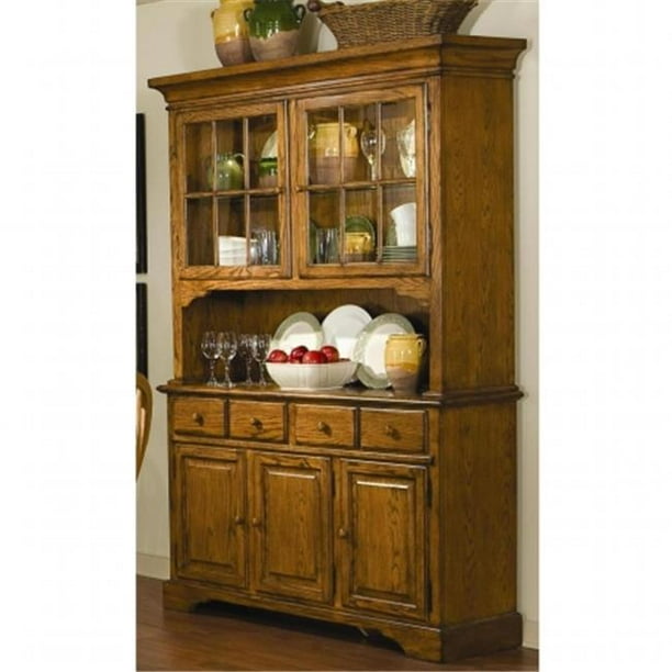Brooks Furniture 1455H Dining Room Buffet & Hutch, Legacy Oak 46 x 55