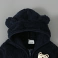 thumbnail image 5 of ATOGUTA Toddler Jackets for Girls Fleece Hooded Jacket Coat Zipper Lightweight Long Sleeve Thick Warm Outerwear Dark Blue, Size 6M-3T, 5 of 6