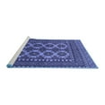 thumbnail image 2 of Ahgly Company Machine Washable Indoor Square Southwestern Blue Country Area Rugs, 3' Square, 2 of 4