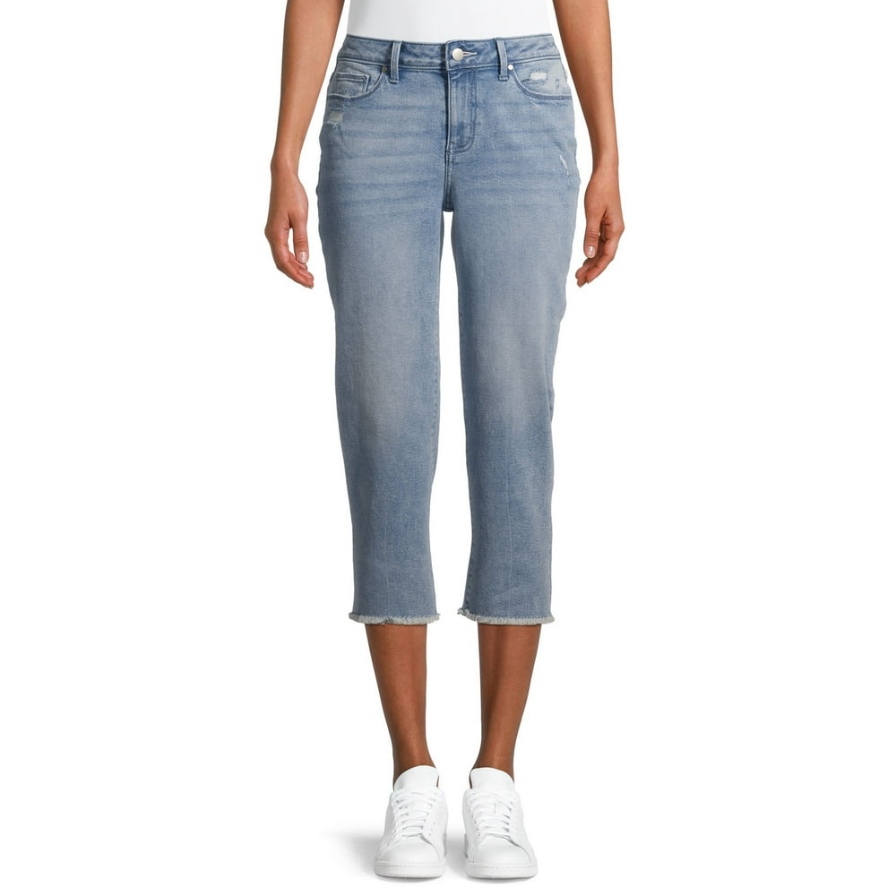 Time and Tru - Time and Tru Women's Denim Capris - Walmart.com - Walmart.com