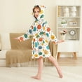 thumbnail image 2 of FORMRS Niños Bathrobe Unisex Hooded Robe Soft Plush Pajamas Sleepwear, Size 7-9T, Colorful Pumpkin Dots Pattern, 2 of 7