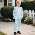 thumbnail image 6 of Whosucclay Polyester Space Rocket Formal Wear Outfit for Party Wedding, Set of 2 Boys Suit Elastic Waist Single Button Soft, 6 of 10