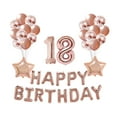 thumbnail image 1 of Juego de 37 globos decorativos de feliz cumpleaños para 18 años, de oro rosa, de látex natural, de película de aluminio y lentejuelas para fiesta de cumpleaños., 1 of 6