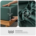 thumbnail image 3 of MooMee Sheet Set Queen 600TC 100% Long-Staple Cotton Silky Sateen Smooth Luxury 4pcs(Forest Green), 3 of 6