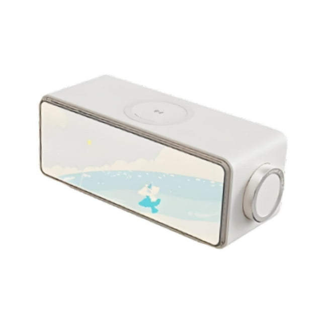 Altavoz portátil de , práctico, con carga rápida de 15 W, BT5.3, para interiores, hogar, dormitorio, escritorio, regalo. Blanco
