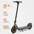 thumbnail image 5 of Hiboy S2 MAX Electric Kick Scooter, Upgraded 500W Motor, 10" Air-filled Tires, 40.4 Miles Range & 19 MPH, Portable Foldable Commuting Electric Scooter for Adults with APP and Double Braking System, 5 of 11