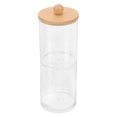thumbnail image 2 of Clear Cotton Swab Jar Desktop Swab Container Household Cotton Puff Storage Holder, 2 of 8